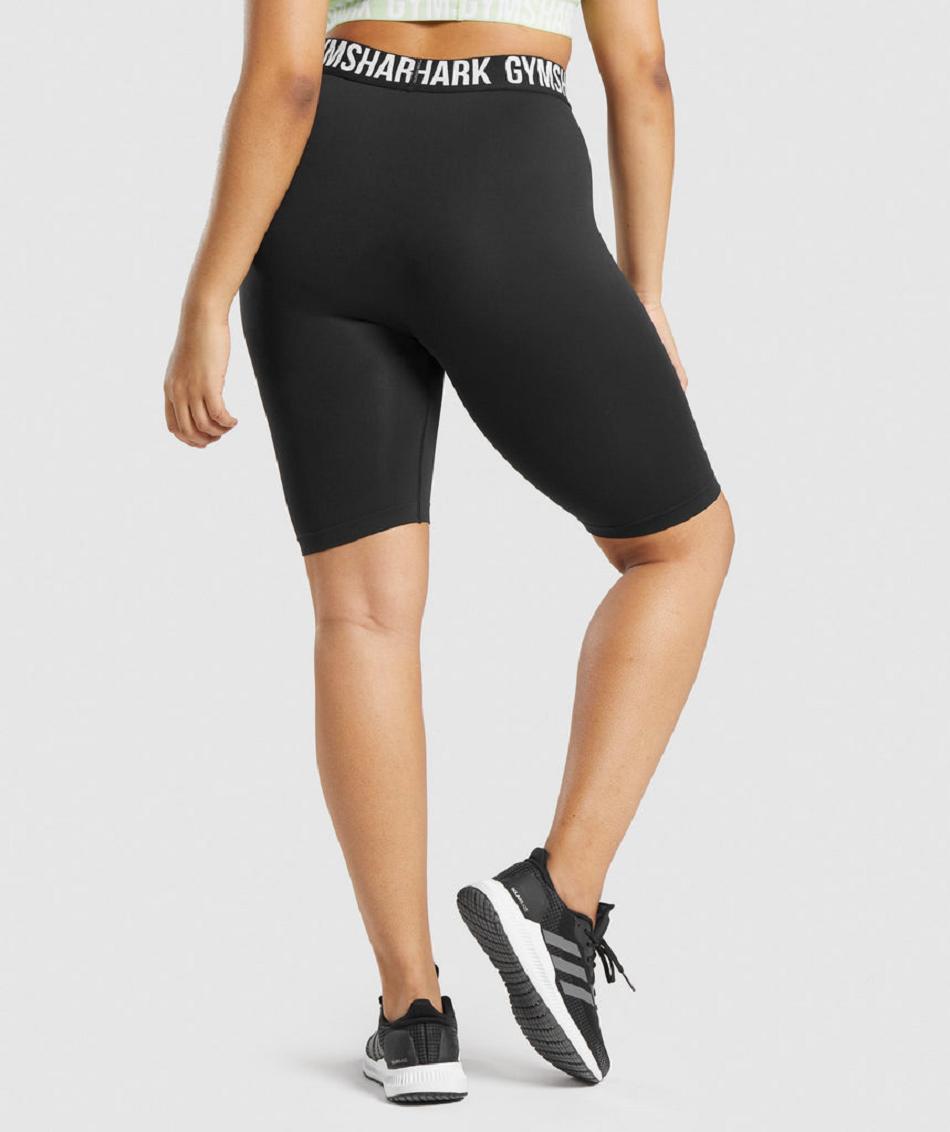 Pantalones Cortos Gymshark Fit Seamless Cycling Mujer Negras | CO 2769GSO